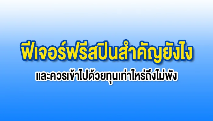 ฟีเจอร์ฟรีสปินสำคัญยังไง และควรเข้าไปด้วยทุนเท่าไหร่ถึงไม่พัง